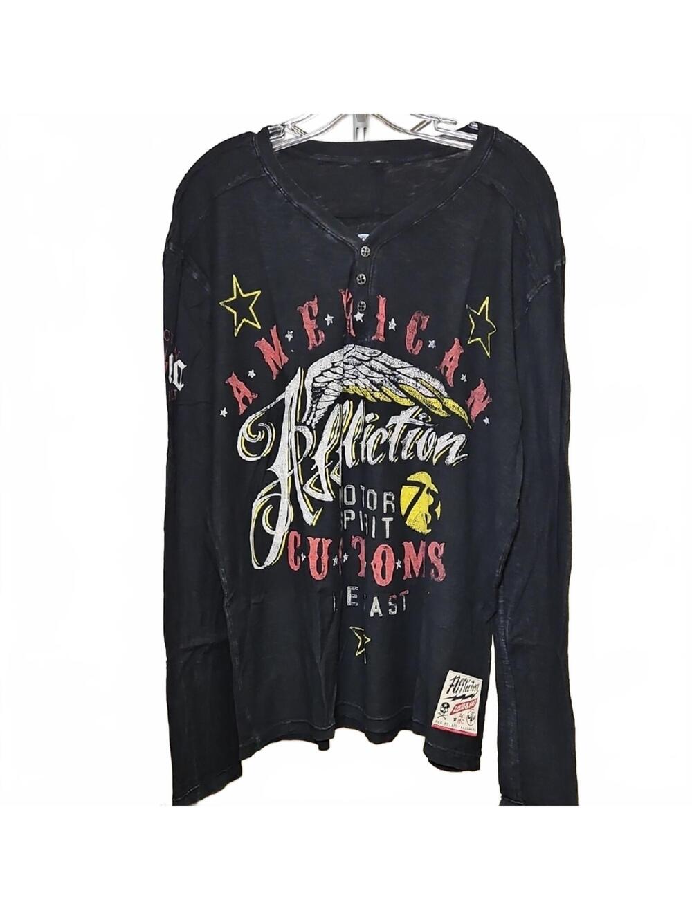 Affliction | Black Graphic Shirt | L